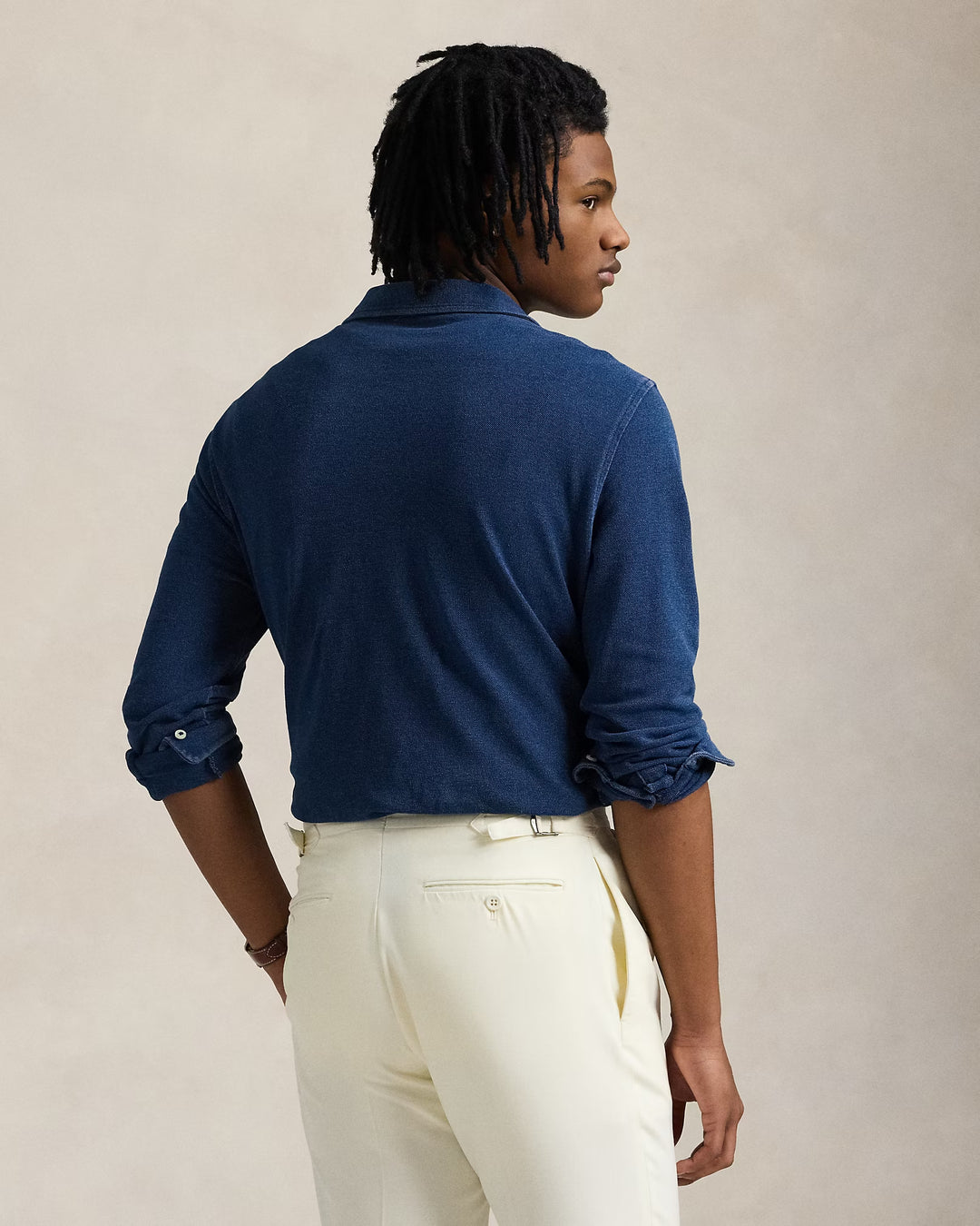 Ralph Lauren Indigo-Dyed Mesh Polo Shirt