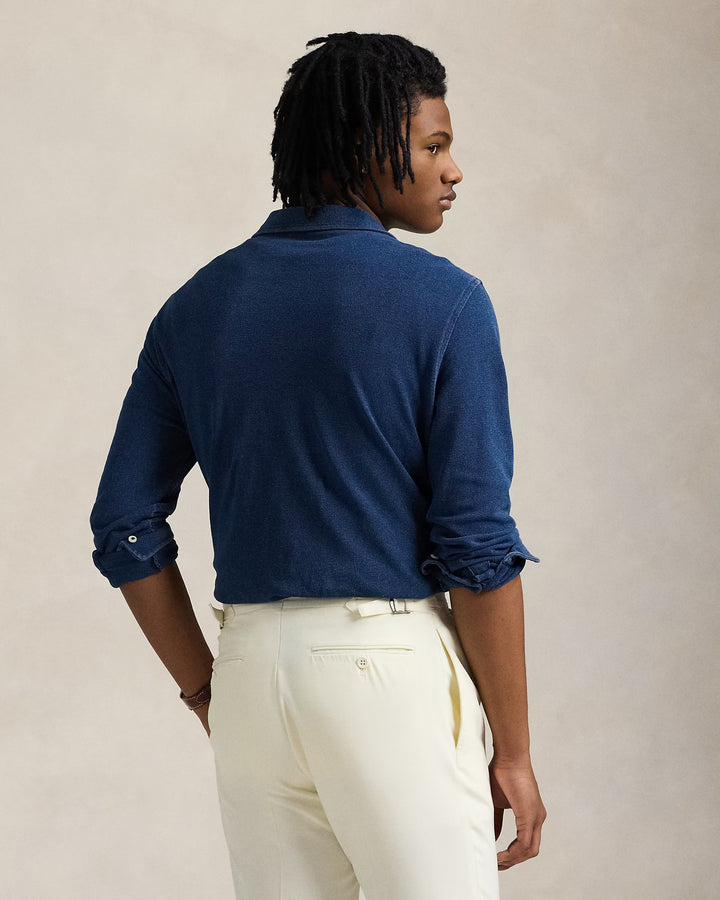 Ralph Lauren Indigo-Dyed Mesh Polo Shirt