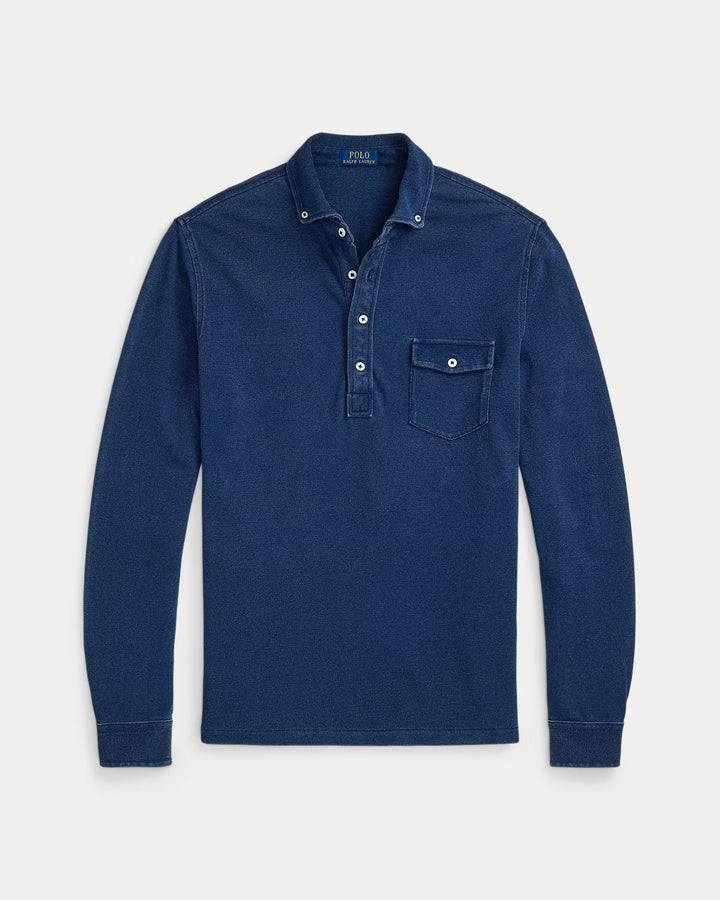 Ralph Lauren Indigo-Dyed Mesh Polo Shirt