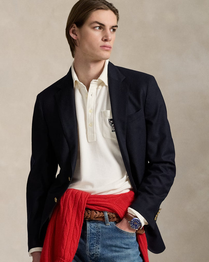 Ralph Lauren Nautical-Embroidered Mesh Polo Shirt