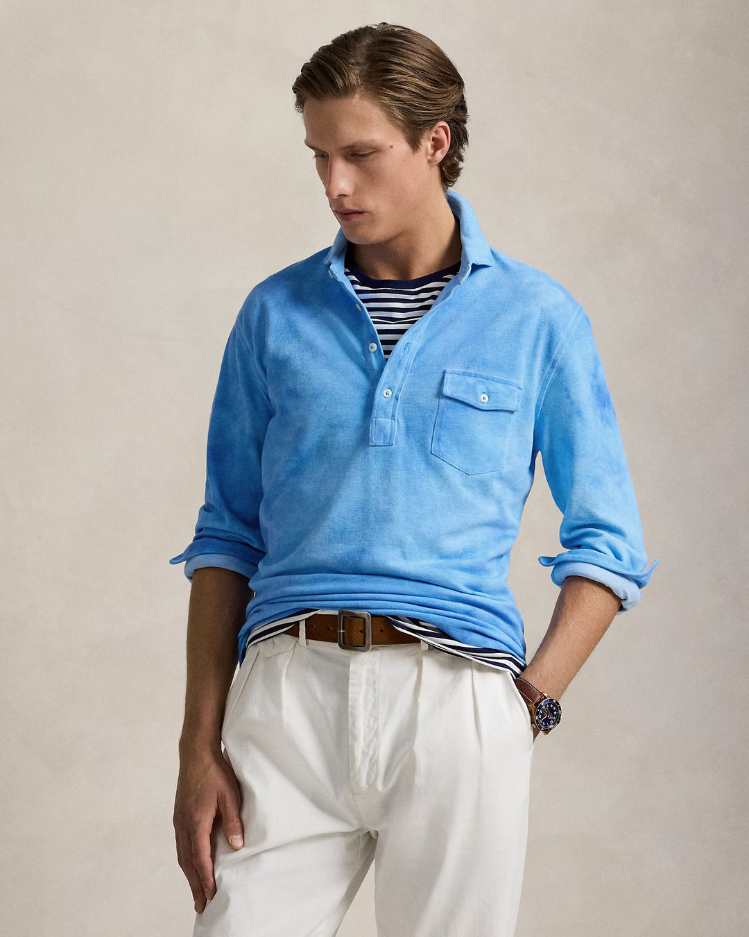 Ralph Lauren Garment-Dyed Mesh Polo Shirt