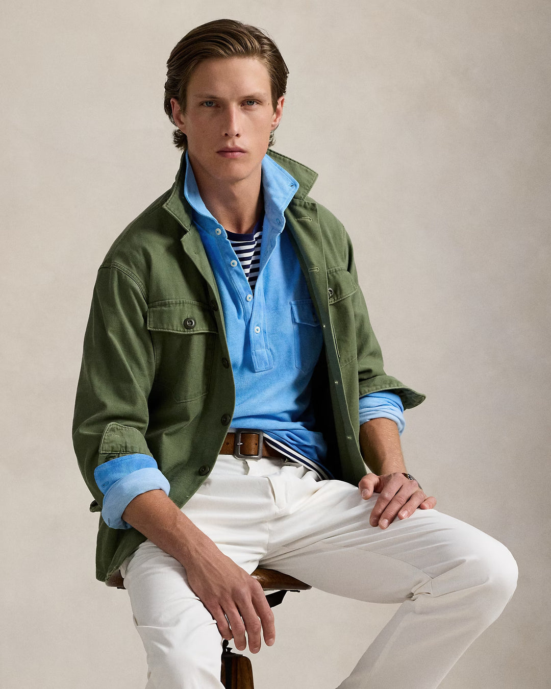 Ralph Lauren Garment-Dyed Mesh Polo Shirt