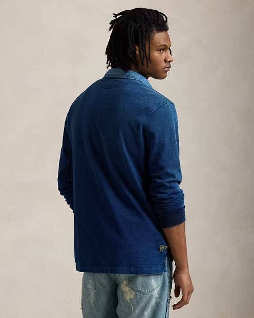 Ralph Lauren Classic Fit Indigo Jersey Rugby Shirt