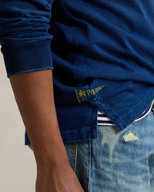 Ralph Lauren Classic Fit Indigo Jersey Rugby Shirt