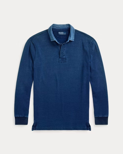 Ralph Lauren Classic Fit Indigo Jersey Rugby Shirt