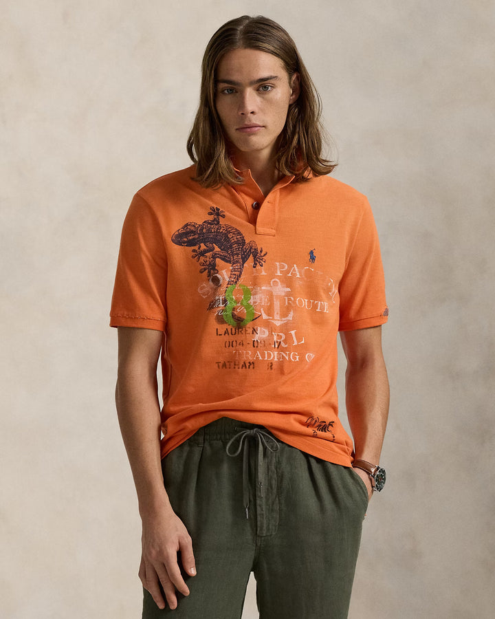 Ralph Lauren Classic Fit Mesh Graphic Polo Shirt