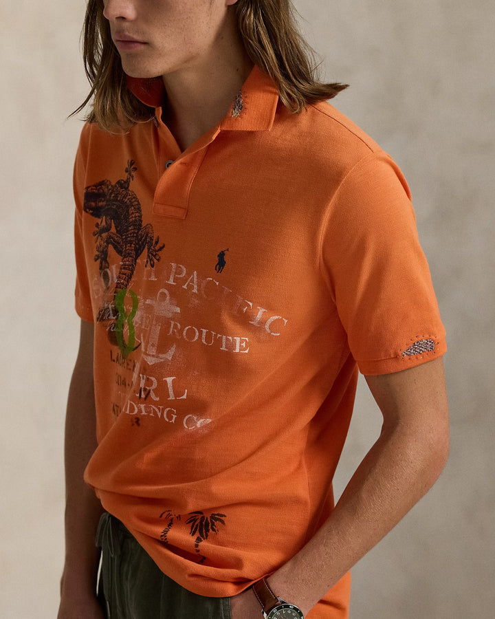 Ralph Lauren Classic Fit Mesh Graphic Polo Shirt