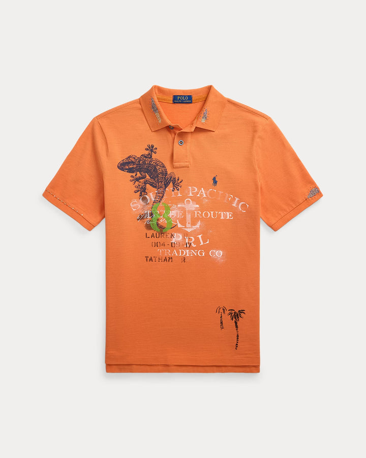 Ralph Lauren Classic Fit Mesh Graphic Polo Shirt