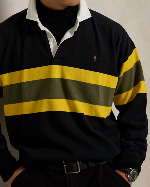 Ralph Lauren Classic Fit Striped Jersey Rugby Shirt