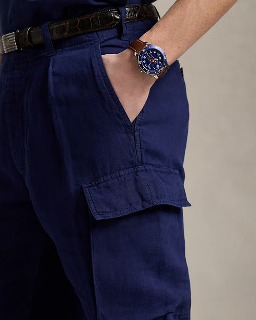 Ralph Lauren Lateef Slim Tapered Fit Linen Cargo Pant