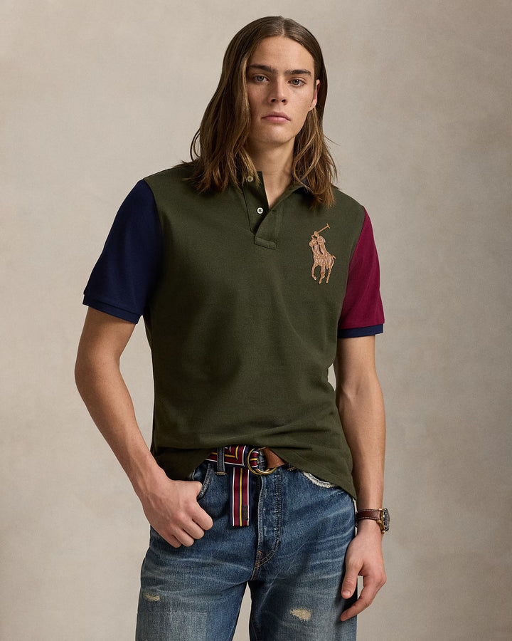 Ralph Lauren Classic Fit Leather-Pony Mesh Polo Shirt