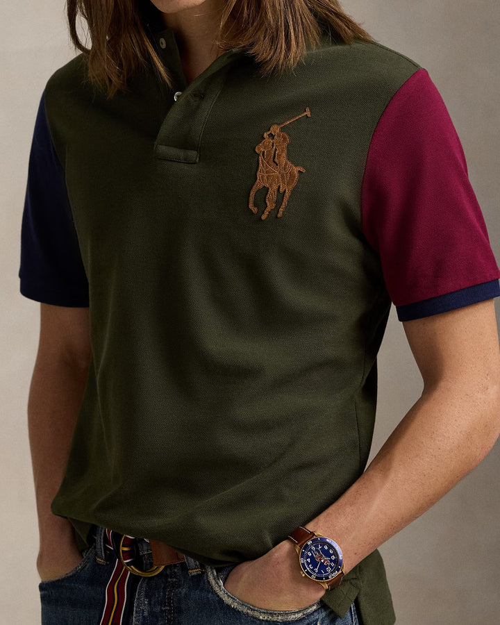 Ralph Lauren Classic Fit Leather-Pony Mesh Polo Shirt