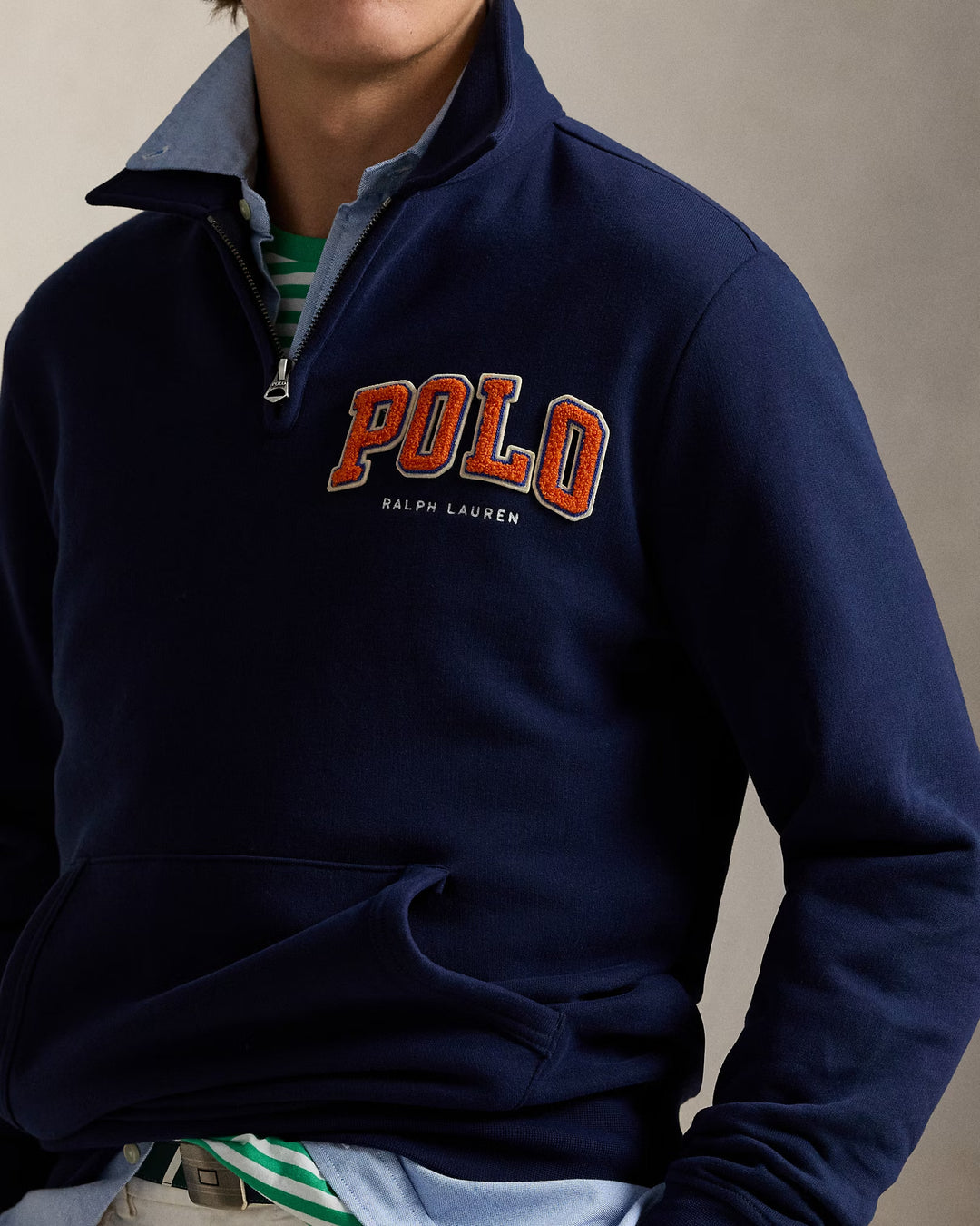 Ralph Lauren The RL Fleece Logo Collared Sweatshirt