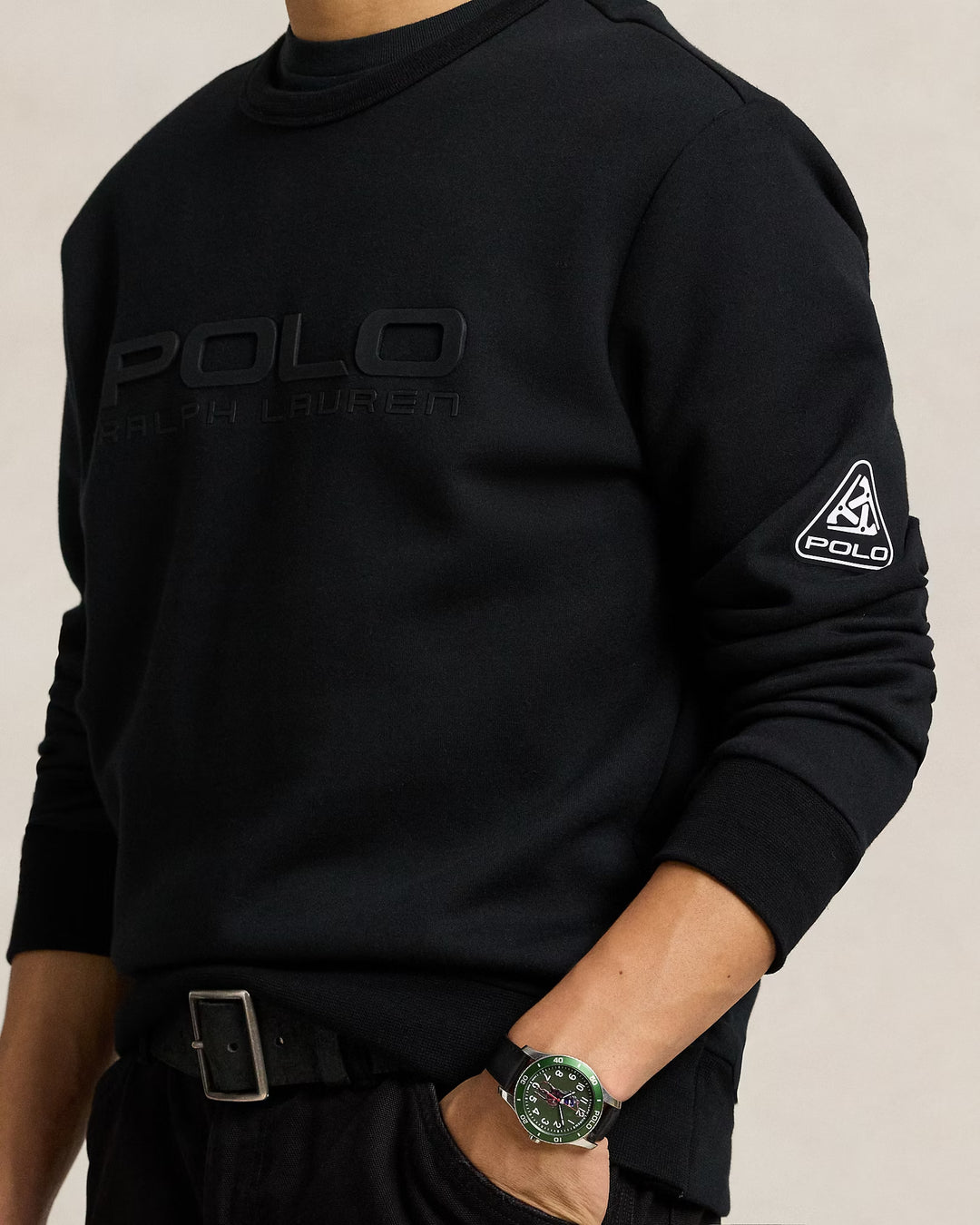Ralph Lauren Logo Double-Knit Sweatshirt