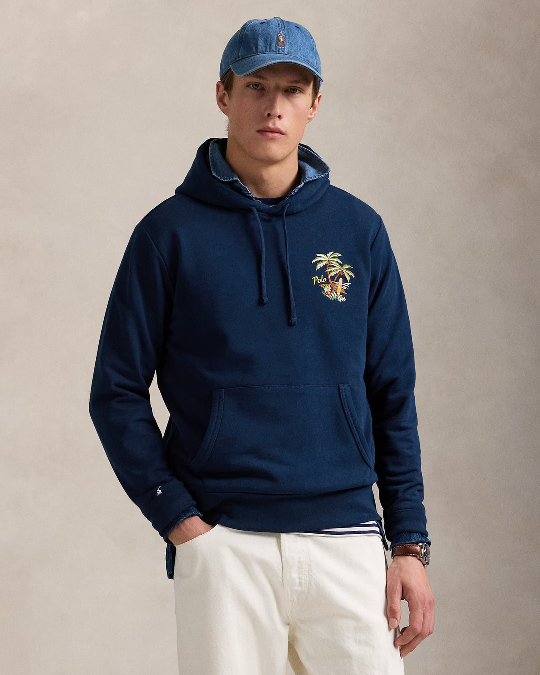 Ralph Lauren Embroidered Loopback Fleece Hoodie