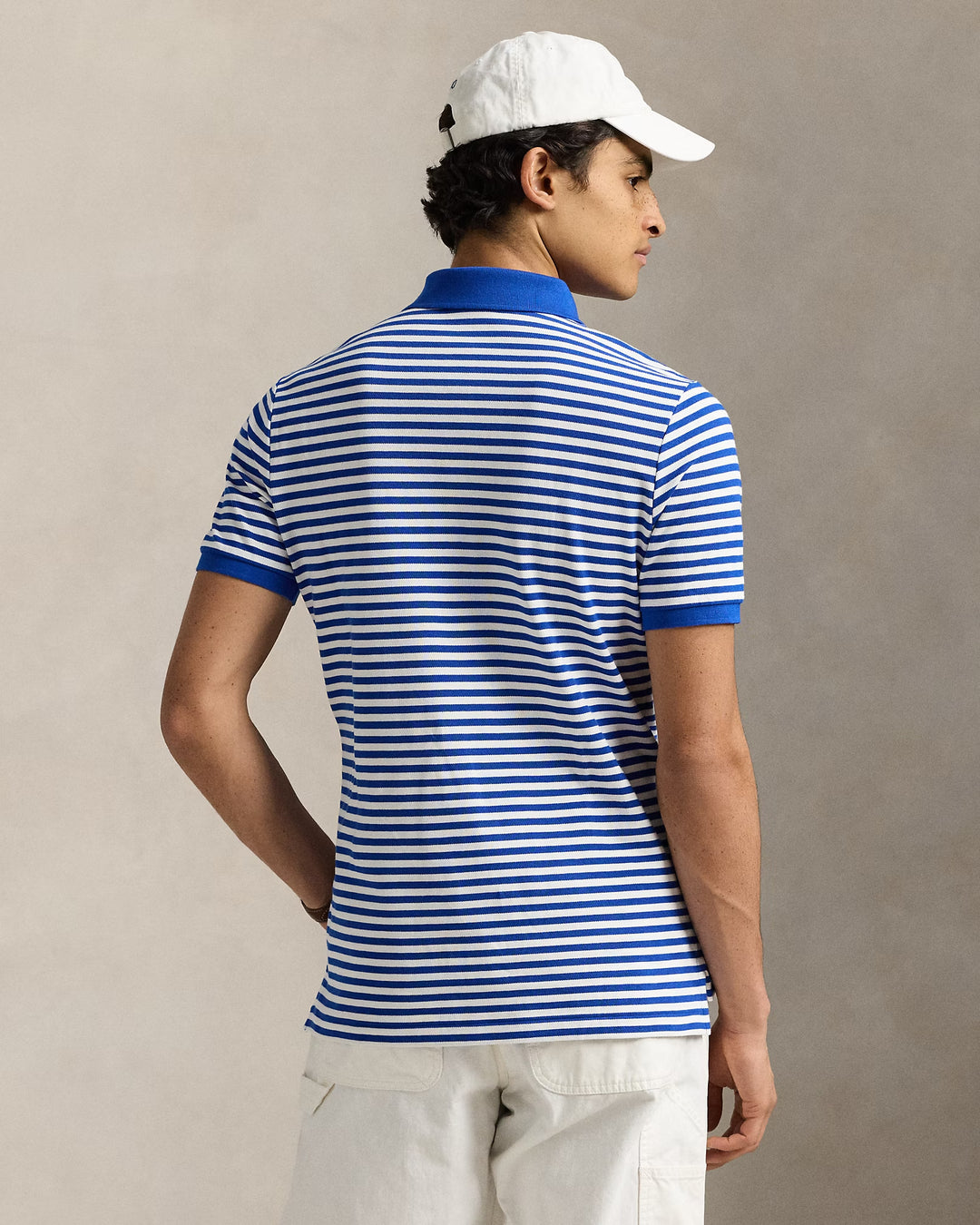 Ralph Lauren Classic Fit Striped Mesh Polo Shirt