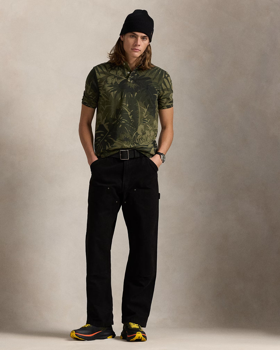 Ralph Lauren Classic Fit Palm-Camo Mesh Polo Shirt
