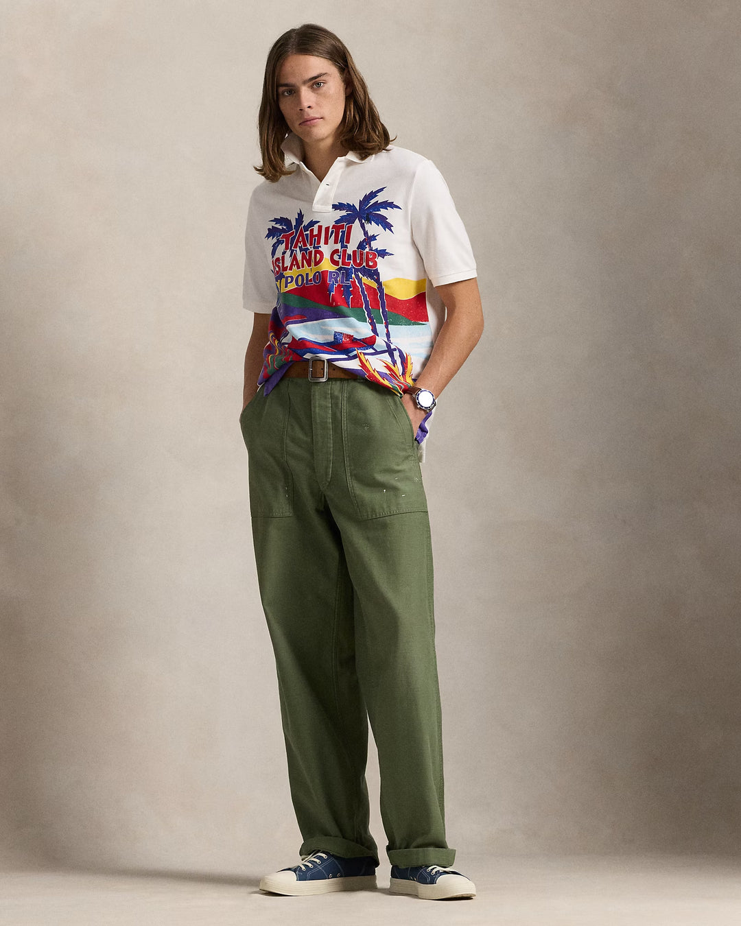 Ralph Lauren Classic Fit Mesh Graphic Polo Shirt