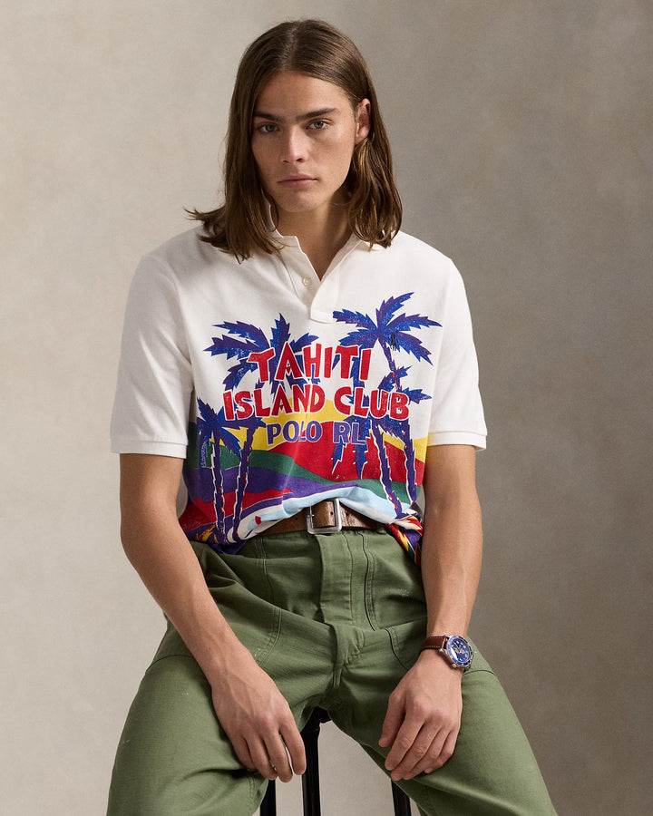 Ralph Lauren Classic Fit Mesh Graphic Polo Shirt