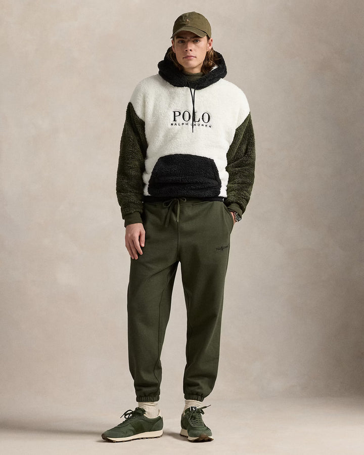Ralph Lauren Logo Color-Blocked Pile Fleece Hoodie