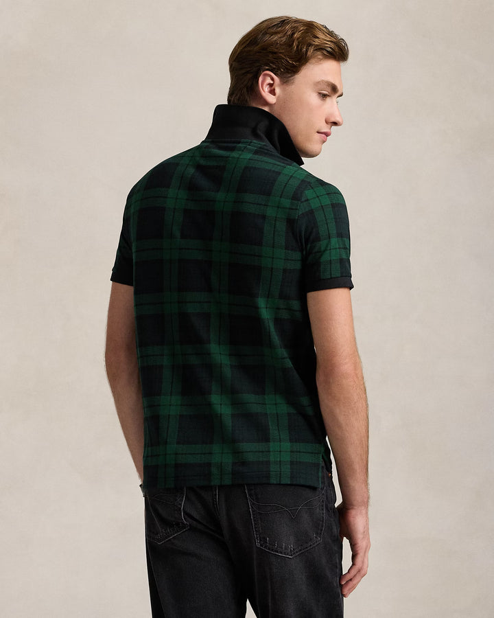 Ralph Lauren Custom Slim Fit Plaid Mesh Polo Shirt