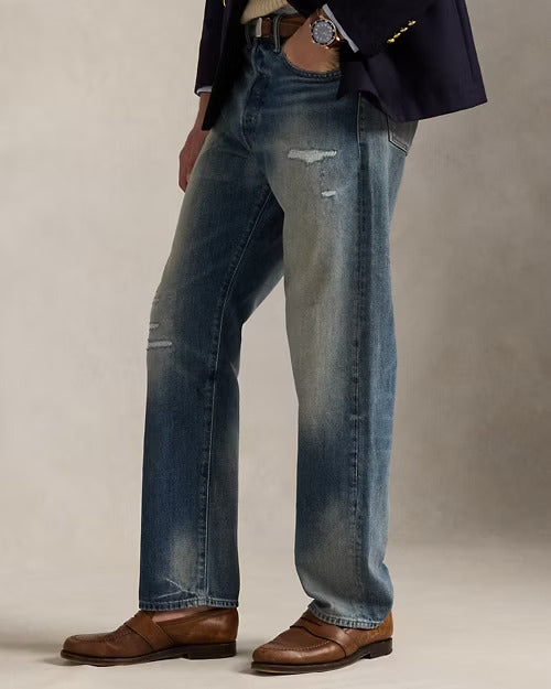 Ralph Lauren Heritage Straight Distressed Jean
