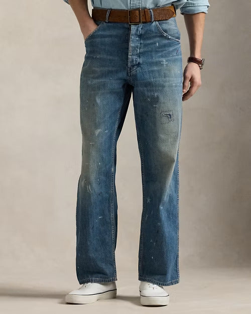 Ralph Lauren Relaxed Fit Distressed Carpenter Jean