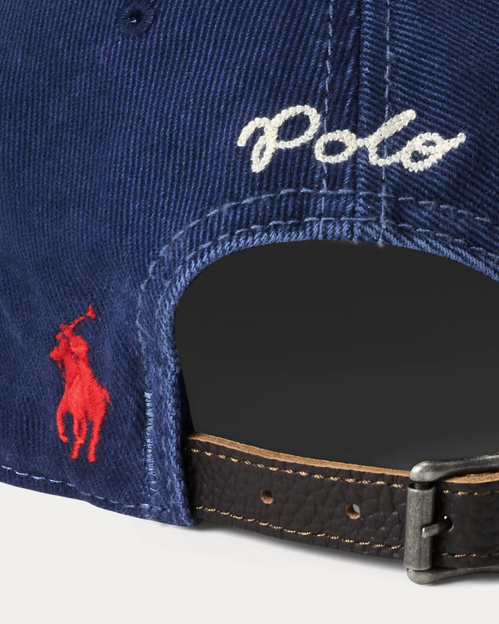 Ralph Lauren Logo Washed Twill Ball Cap