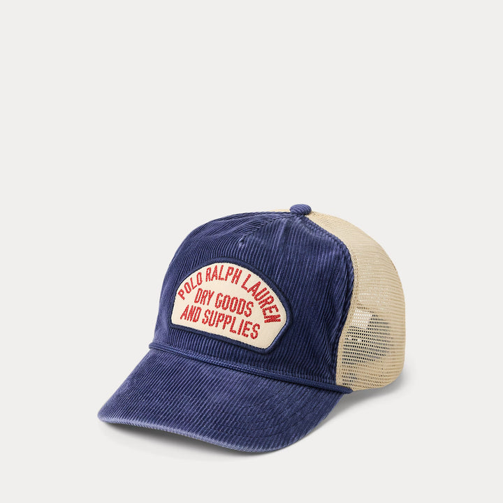 Ralph Lauren Logo-Patch Corduroy Trucker Cap