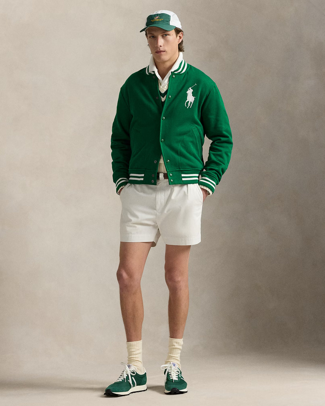 Ralph Lauren Big Pony Fleece Baseball Jacket