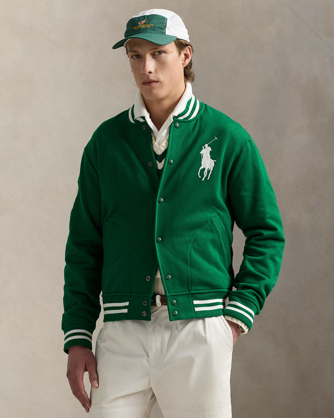 Ralph Lauren Big Pony Fleece Baseball Jacket
