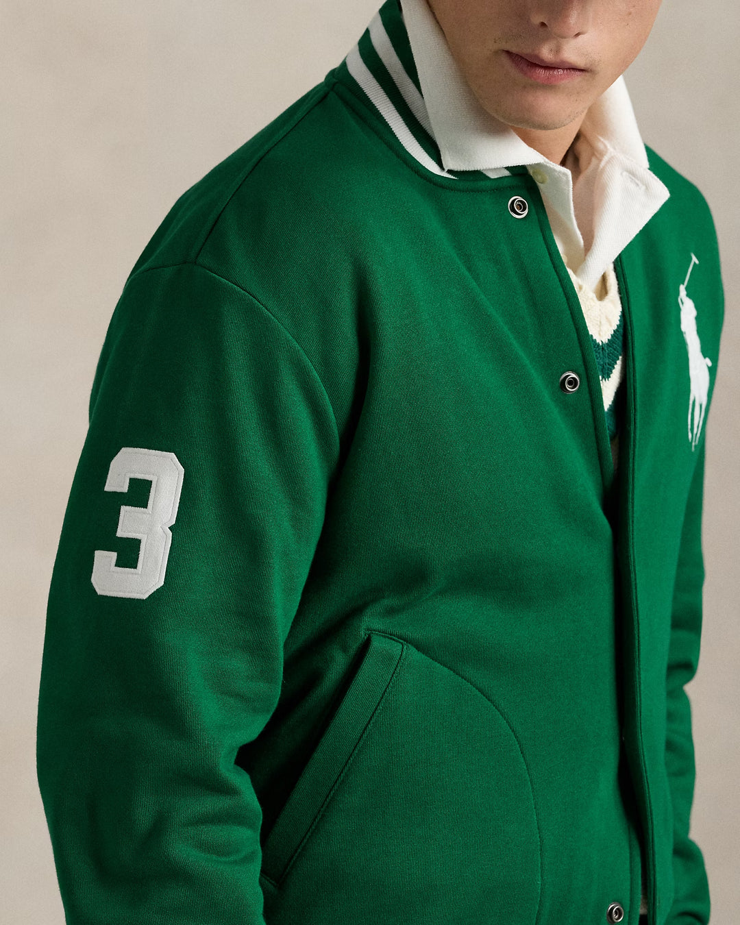 Ralph Lauren Big Pony Fleece Baseball Jacket