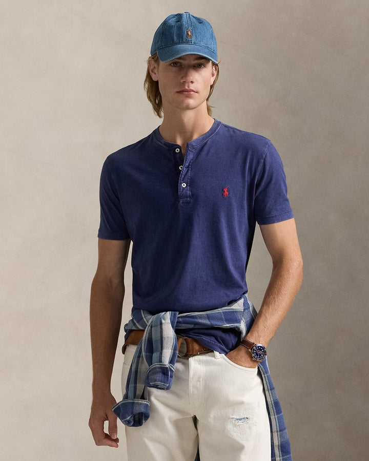 Ralph Lauren Slub Jersey Short-Sleeve Henley Shirt