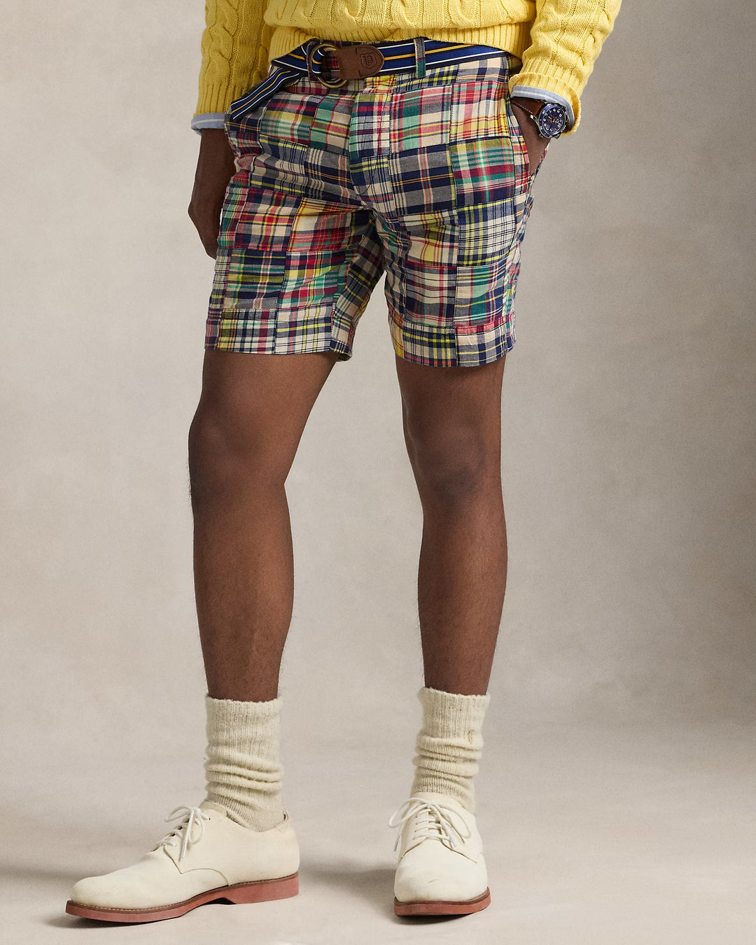 Ralph Lauren 9-Inch Straight Patchwork Madras Short
