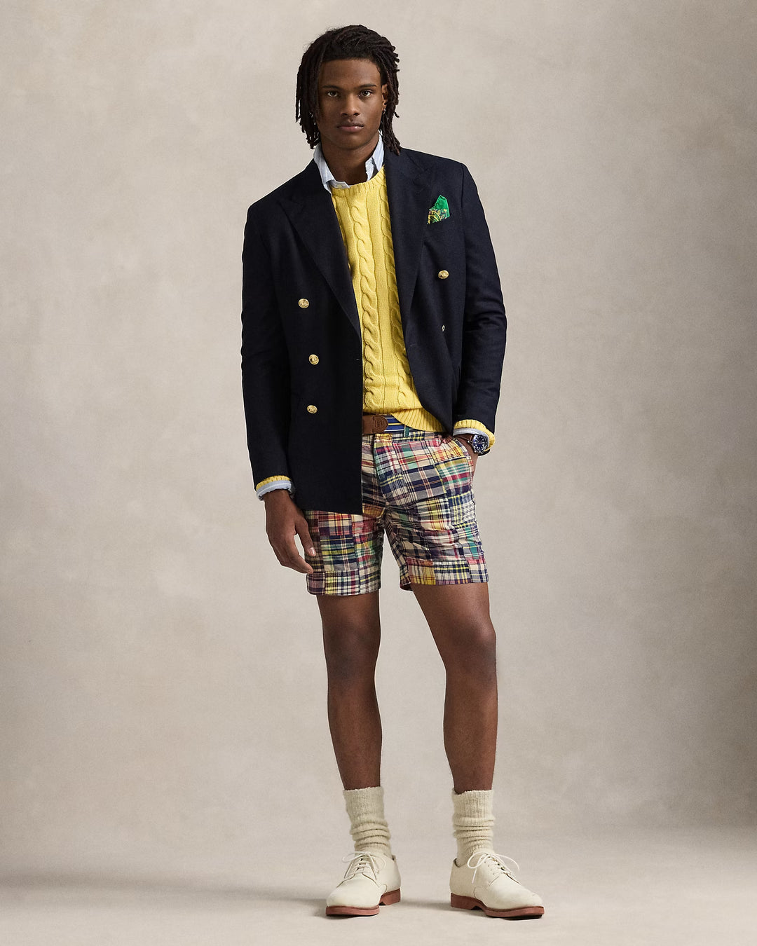 Ralph Lauren 9-Inch Straight Patchwork Madras Short