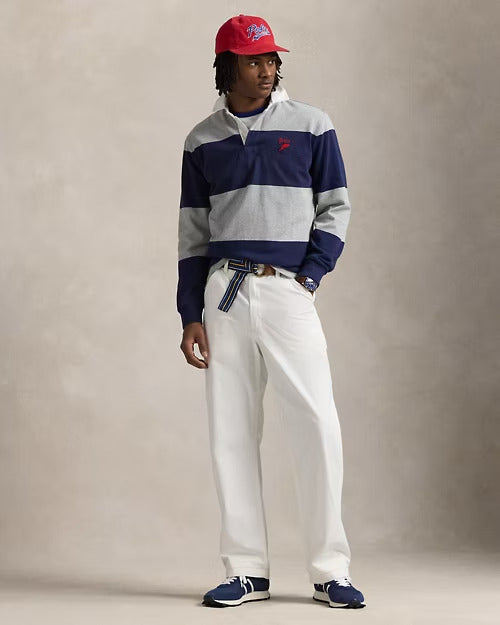 Ralph Lauren Classic Fit Striped Jersey Rugby Shirt