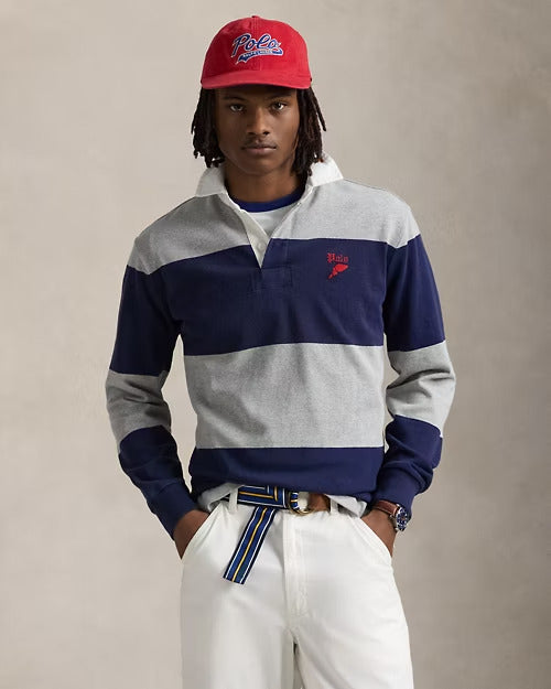 Ralph Lauren Classic Fit Striped Jersey Rugby Shirt