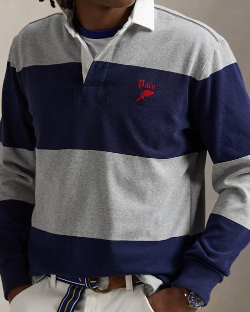 Ralph Lauren Classic Fit Striped Jersey Rugby Shirt