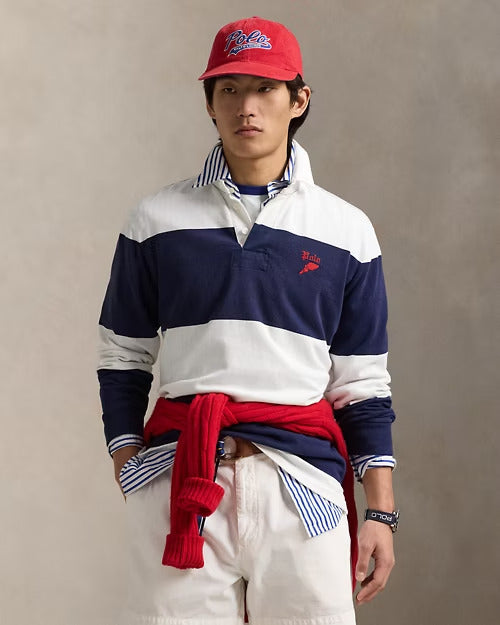 Ralph Lauren Classic Fit Striped Jersey Rugby Shirt