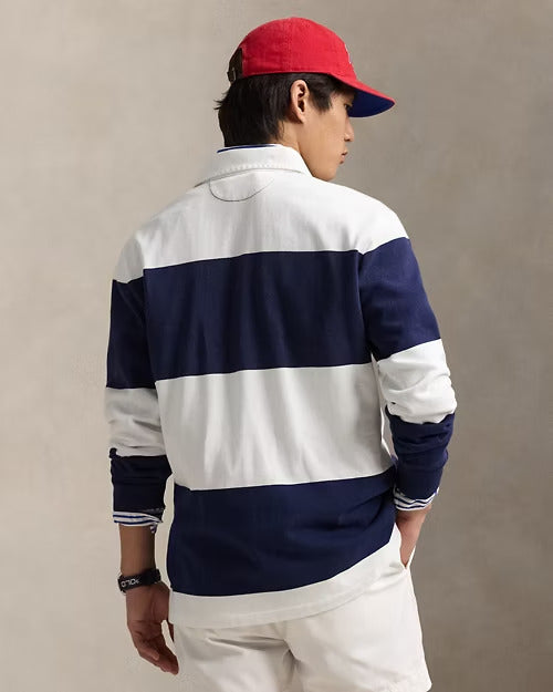 Ralph Lauren Classic Fit Striped Jersey Rugby Shirt