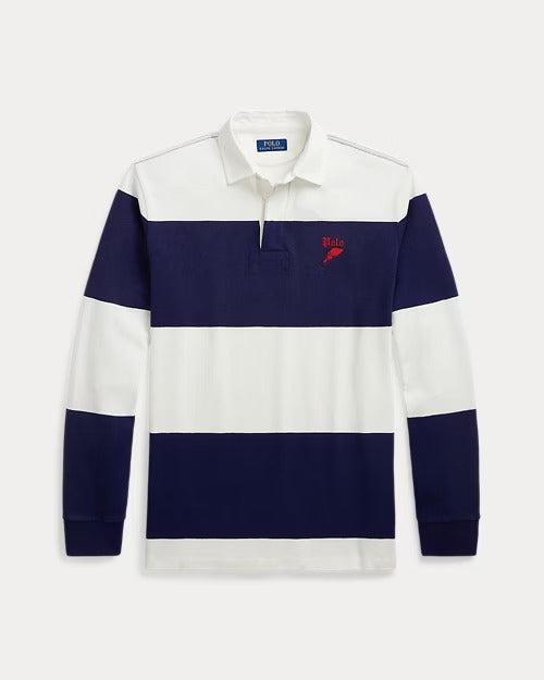Ralph Lauren Classic Fit Striped Jersey Rugby Shirt