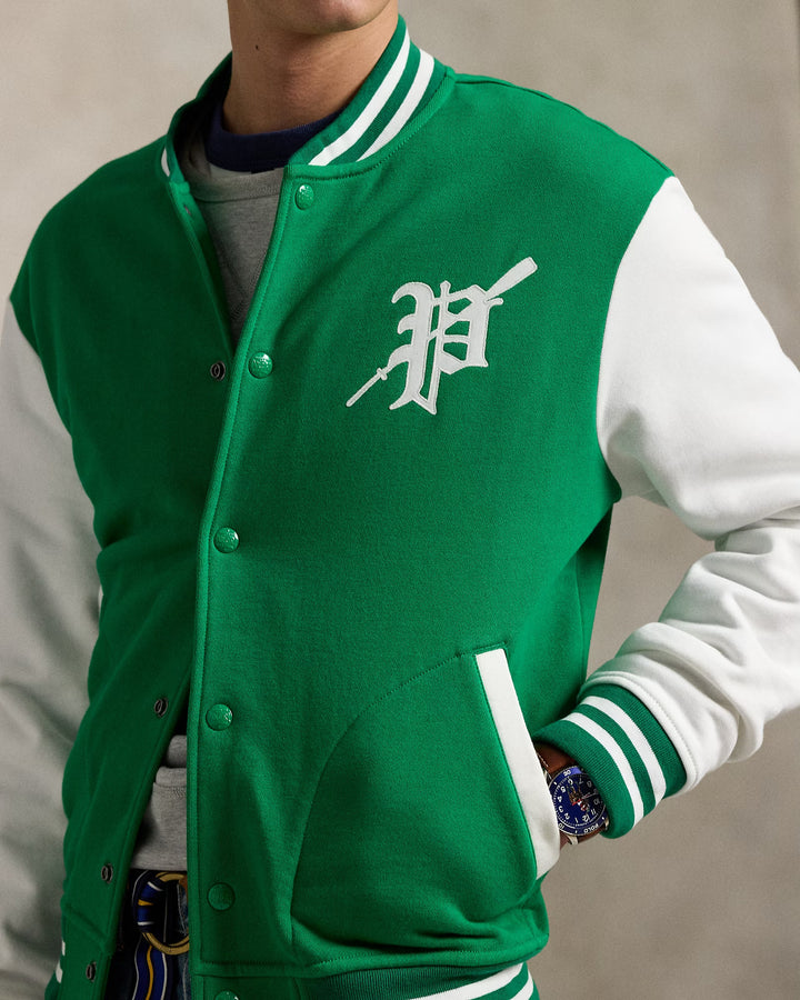 Ralph Lauren Fleece Graphic Baseball Jacket
