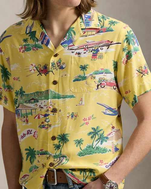 Ralph Lauren Classic Fit Polo Bear Camp Shirt