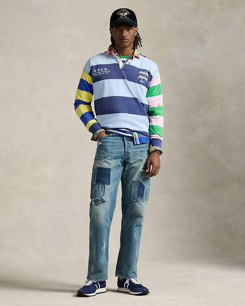 Ralph Lauren Vintage Fit Striped Jersey Rugby Shirt