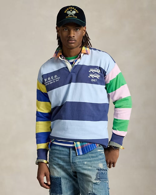 Ralph Lauren Vintage Fit Striped Jersey Rugby Shirt