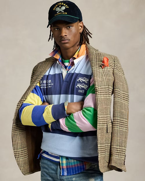 Ralph Lauren Vintage Fit Striped Jersey Rugby Shirt