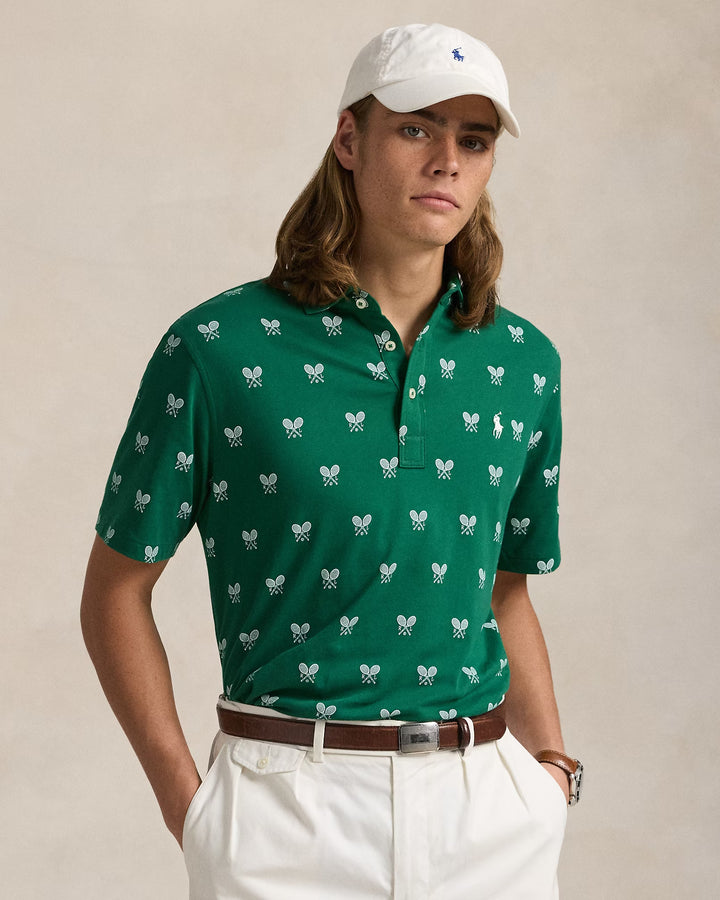 Ralph Lauren Classic Fit Racquet-Print Polo Shirt