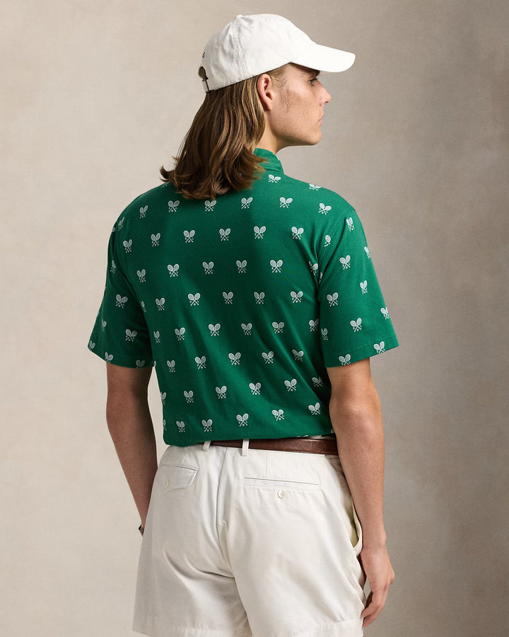 Ralph Lauren Classic Fit Racquet-Print Polo Shirt