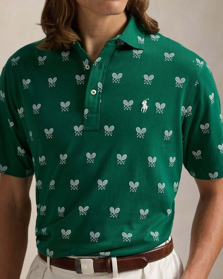 Ralph Lauren Classic Fit Racquet-Print Polo Shirt