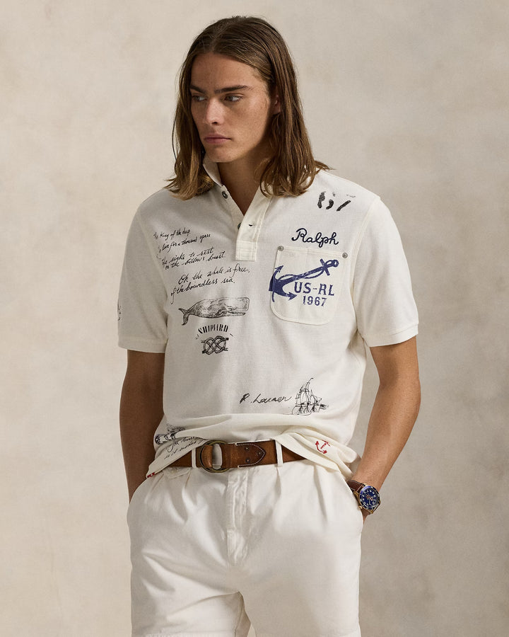 Ralph Lauren Classic Fit Mesh Graphic Polo Shirt